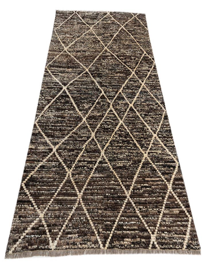 Detail image of 5' 6 x 8'  Hand Knotted Moroccan Wool Rug