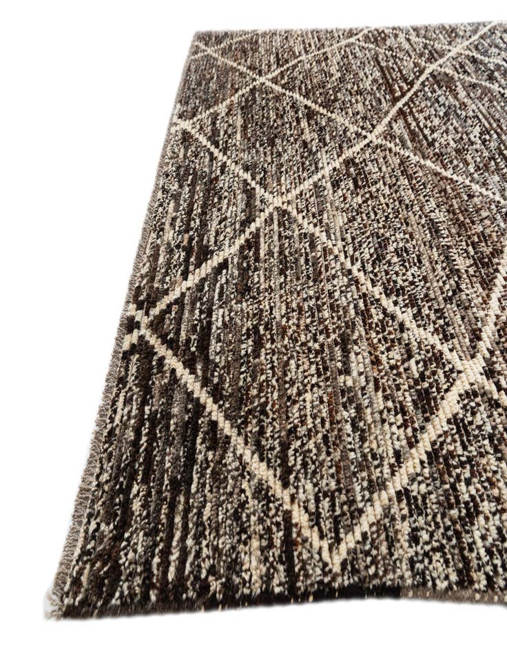 Detail image of 5' 6 x 8'  Hand Knotted Moroccan Wool Rug