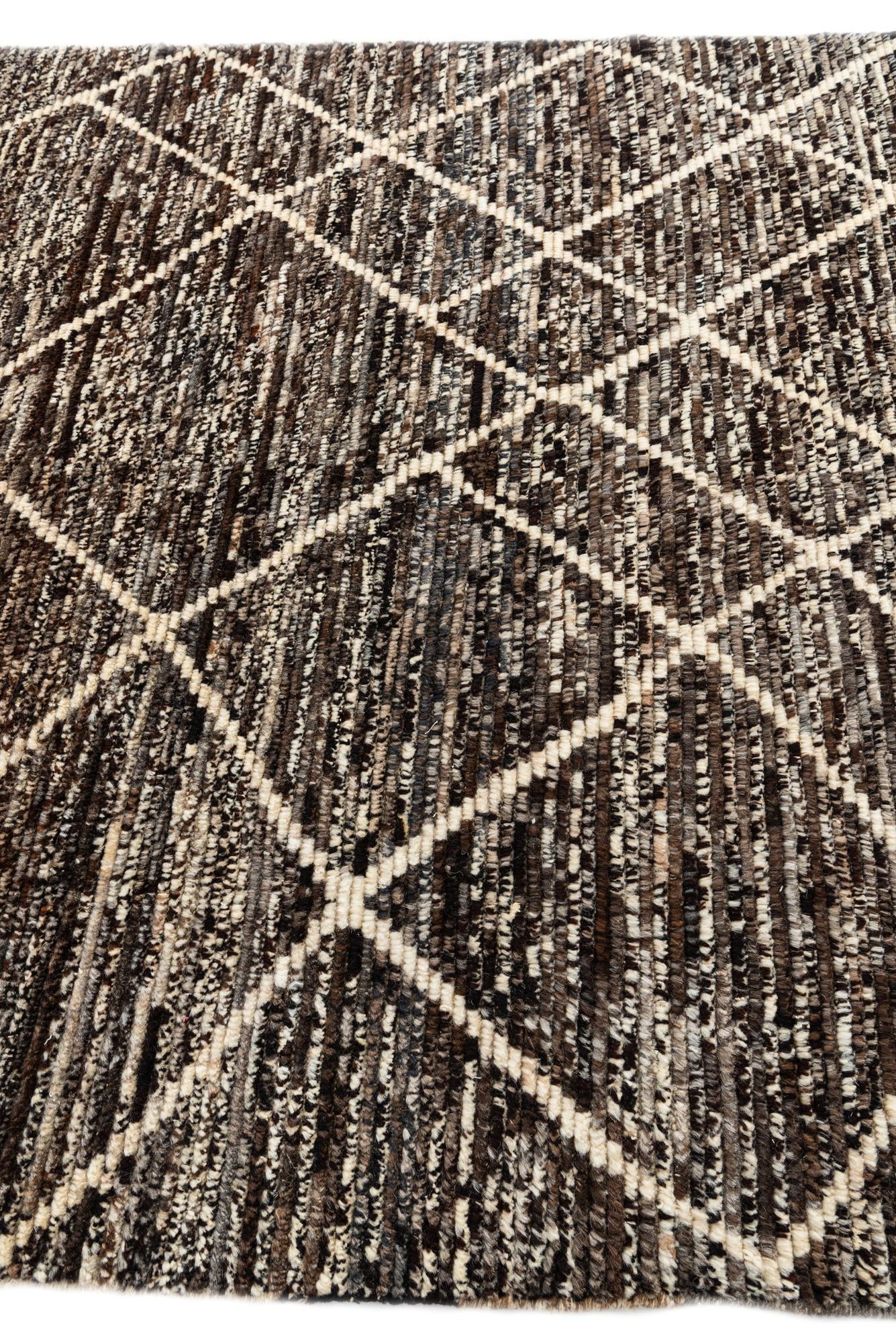 5' 6 x 8' Hand Knotted Moroccan Wool Rug