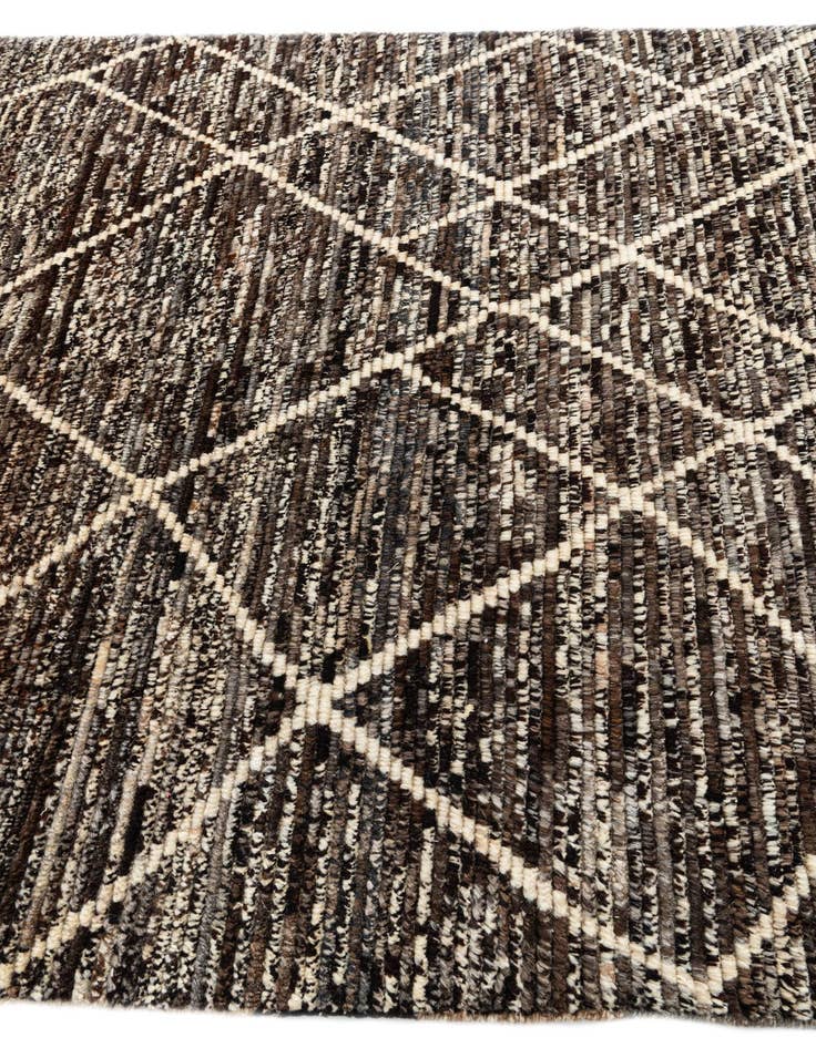 Detail image of 5' 6 x 8'  Hand Knotted Moroccan Wool Rug
