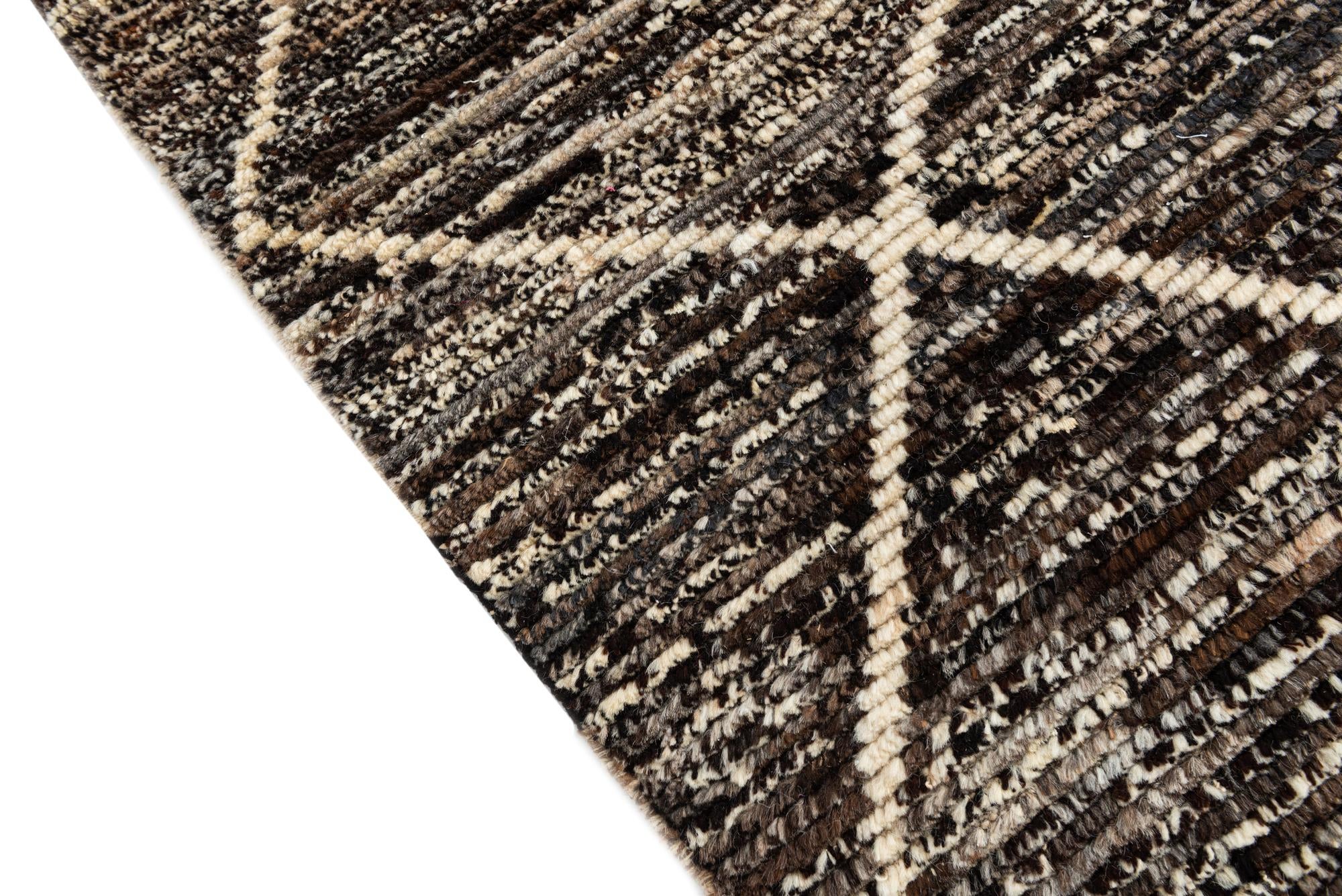 5' 6 x 8' Hand Knotted Moroccan Wool Rug