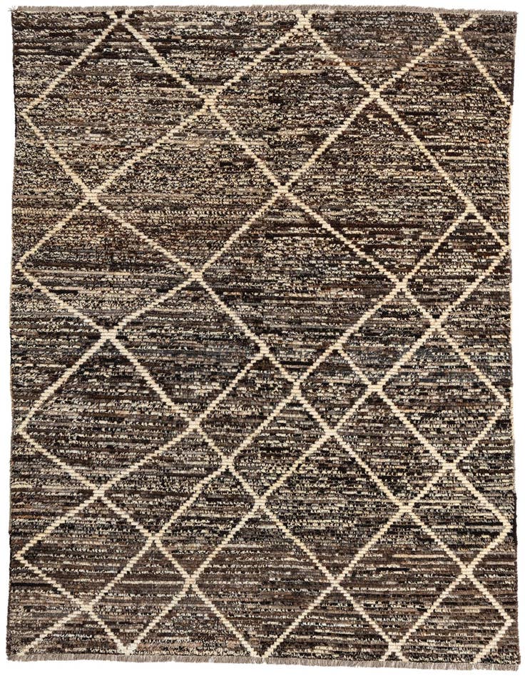 Detail image of 5' 6 x 8' Hand Knotted Moroccan Wool Rug