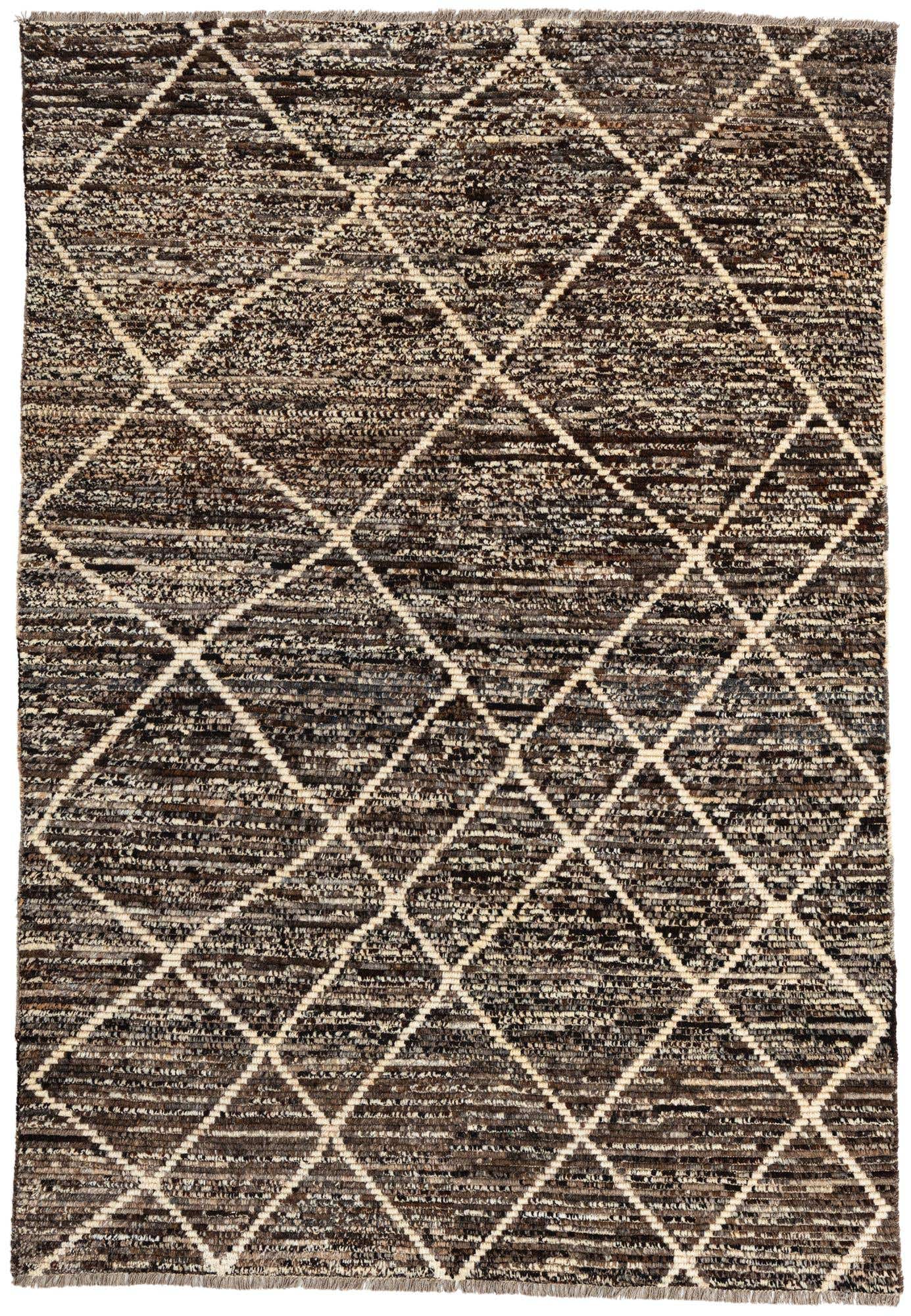 5' 6 x 8' Hand Knotted Moroccan Wool Rug