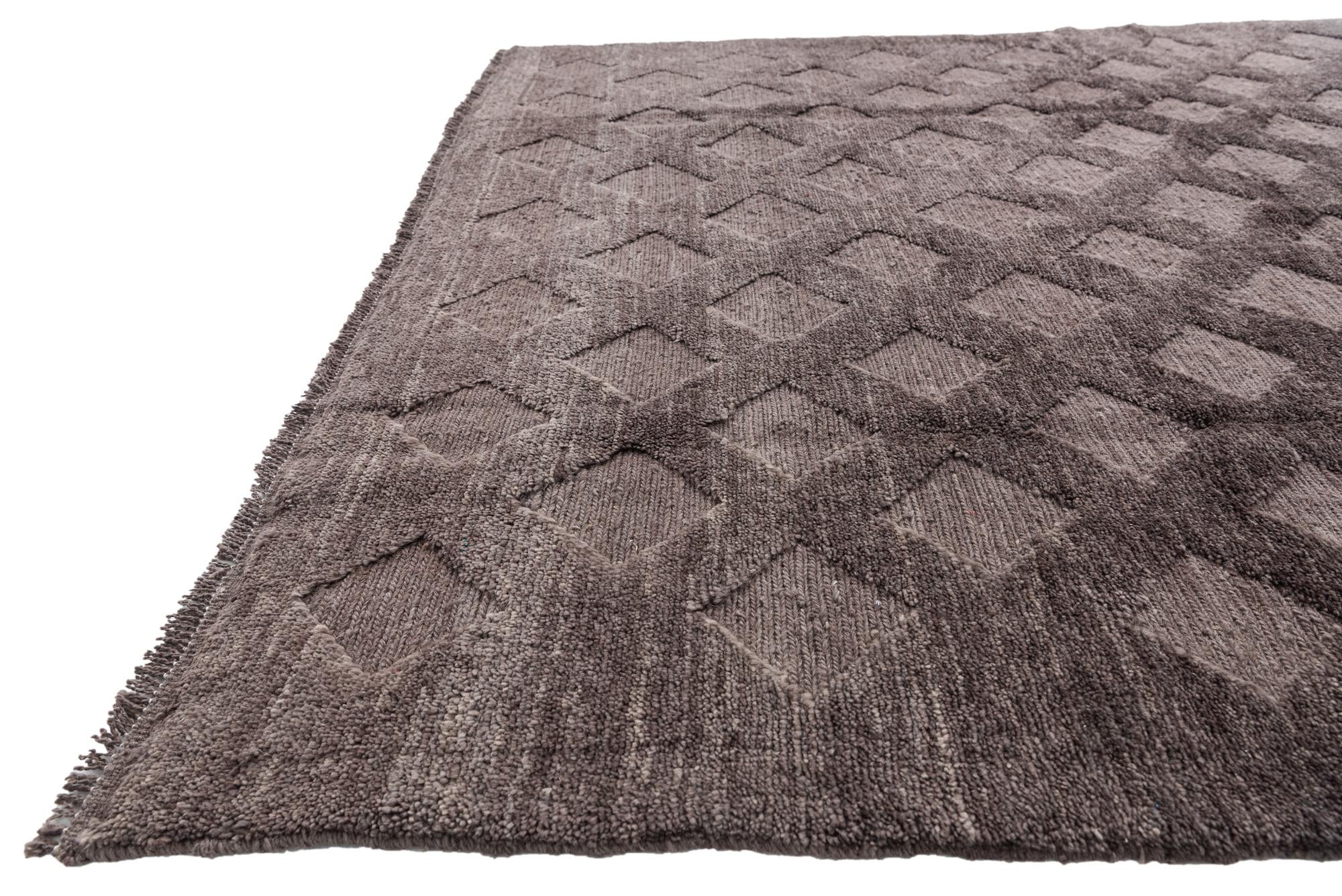 5' 9 x 8' Hand Knotted Moroccan Wool Rug