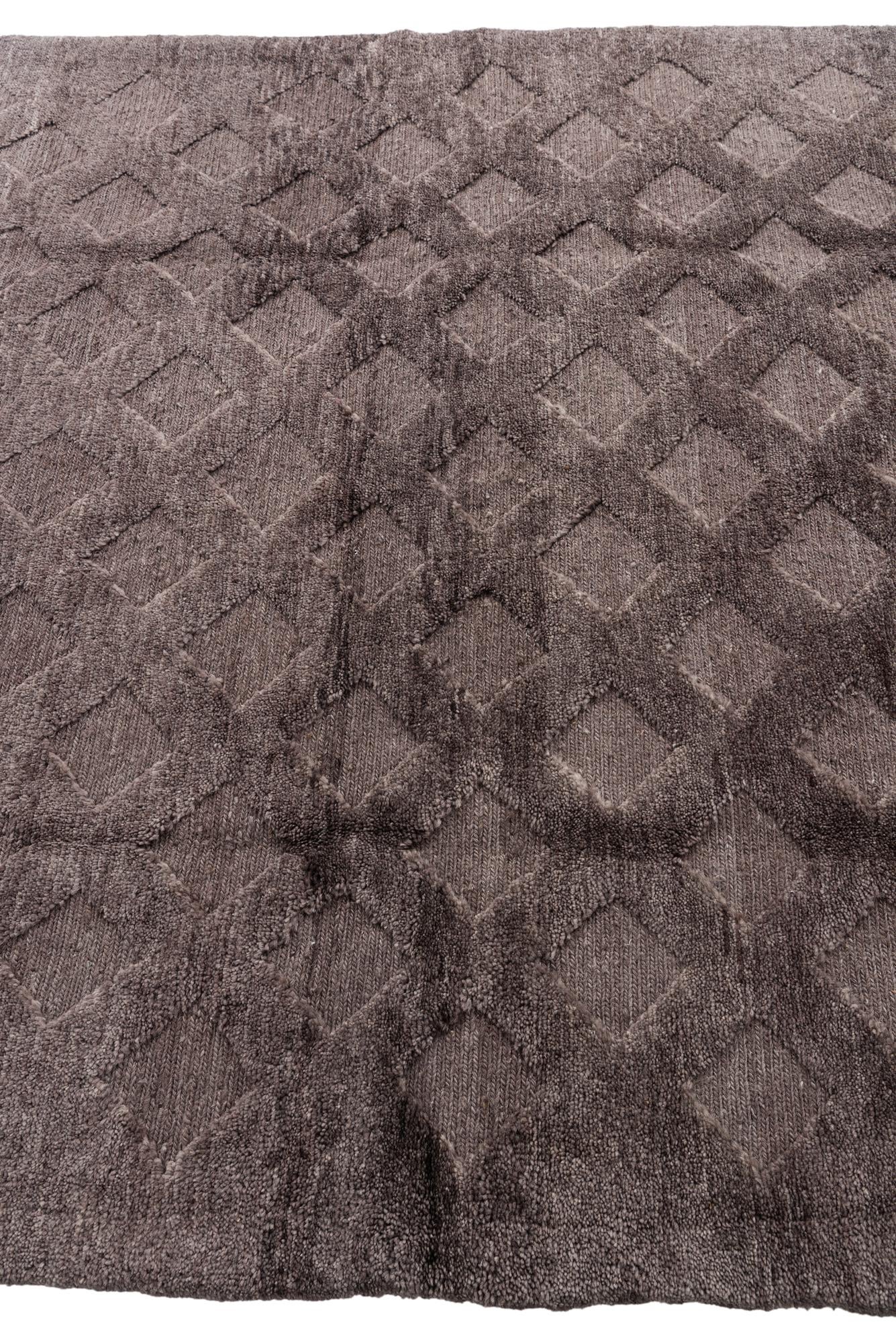 5' 9 x 8' Hand Knotted Moroccan Wool Rug