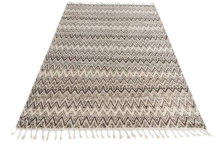 Detail image of 5' 3 x 8' 1 Hand Knotted Moroccan Wool Rug