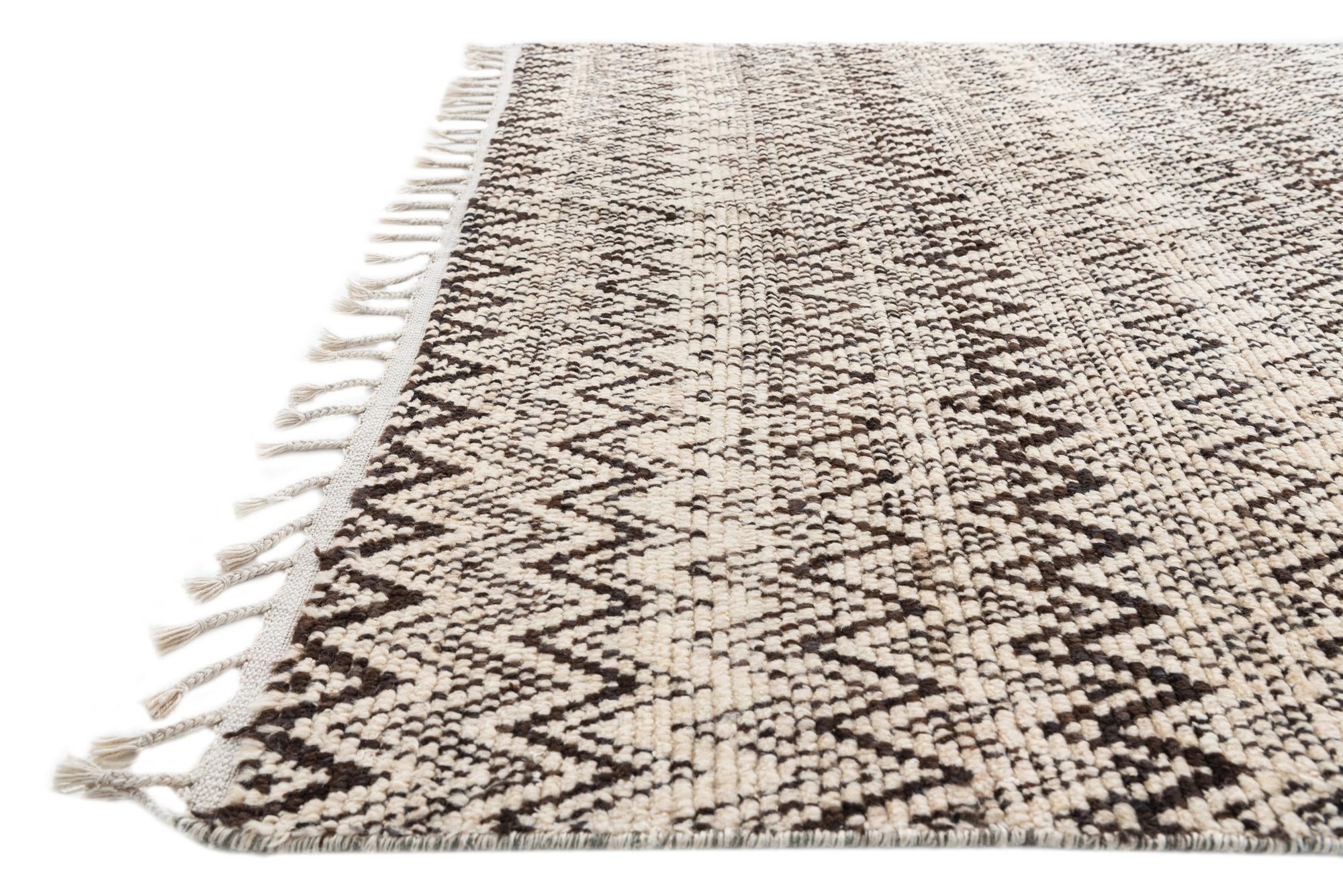 5' 3 x 8' 1 Hand Knotted Moroccan Wool Rug