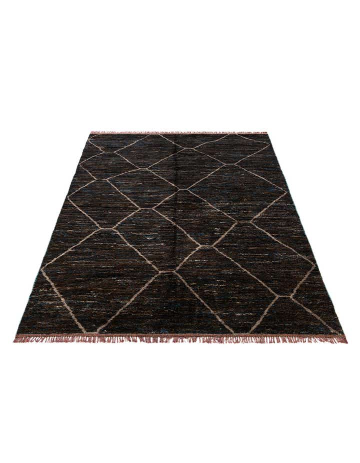 8' 1 x 10' Hand Knotted Moroccan Wool Rug