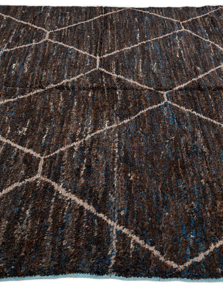 Detail image of 8' 1 x 10'  Hand Knotted Moroccan Wool Rug