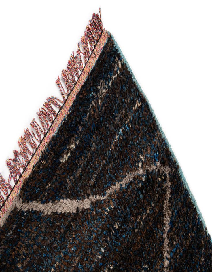 Detail image of 8' 1 x 10'  Hand Knotted Moroccan Wool Rug