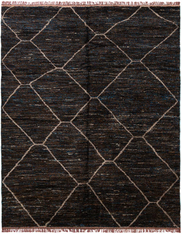 Detail image of 8' 1 x 10' Hand Knotted Moroccan Wool Rug