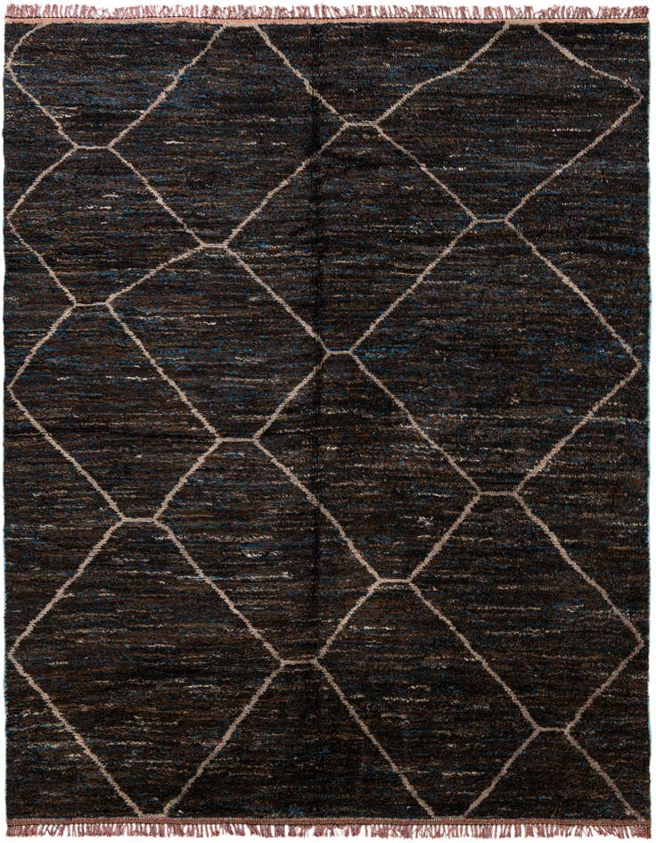 Detail image of 8' 1 x 10' Hand Knotted Moroccan Wool Rug