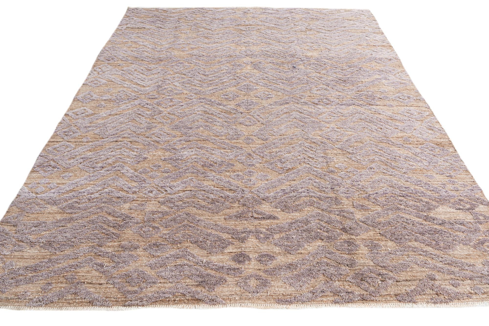 8' 3 x 10' 4 Hand Knotted Moroccan Wool Rug
