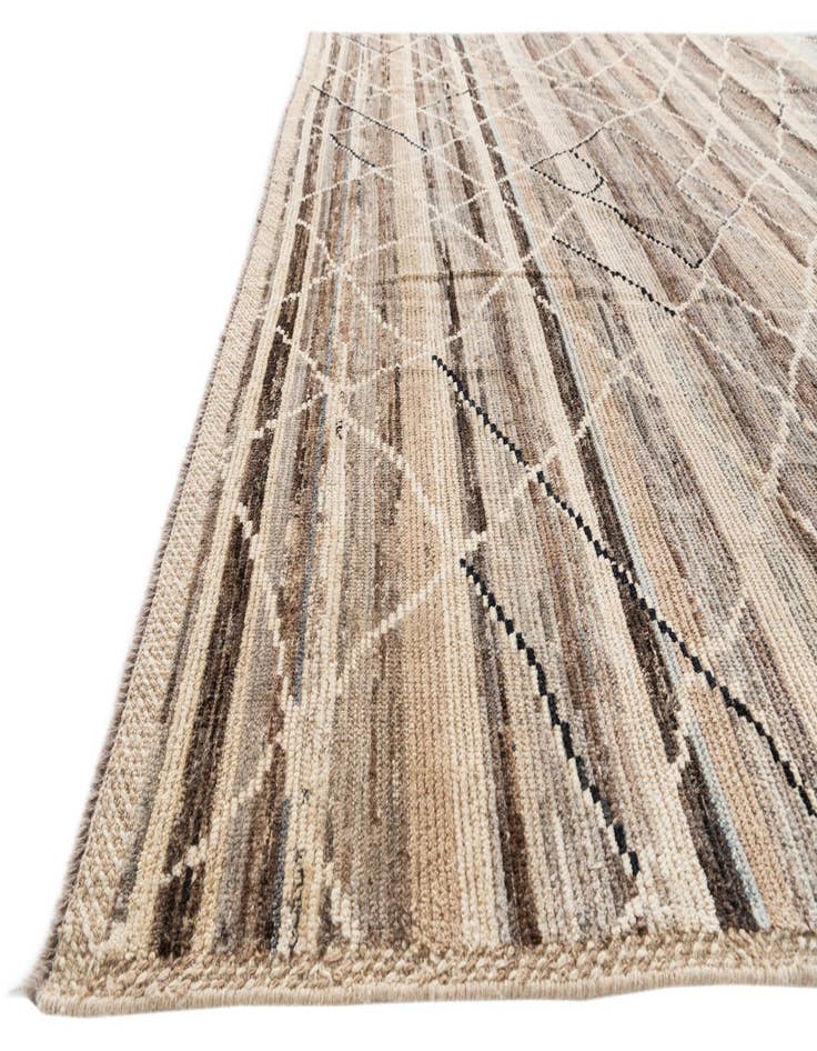 Detail image of 8' 10 x 12' 2  Hand Knotted Moroccan Wool Rug