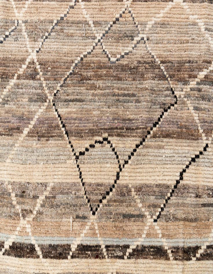 Detail image of 8' 10 x 12' 2  Hand Knotted Moroccan Wool Rug