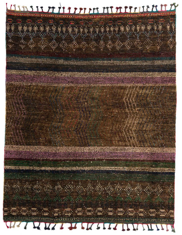 Detail image of 7' 9 x 9' 9 Hand Knotted Moroccan Wool Rug