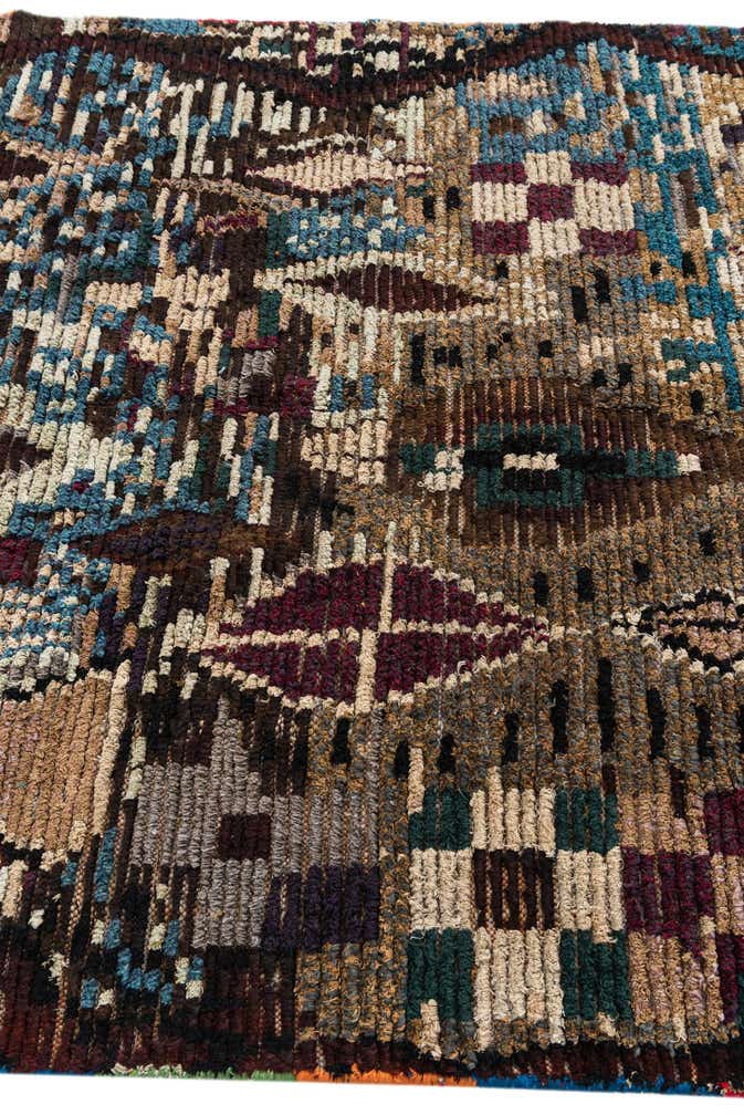 5' 1 x 7' 6 Hand Knotted Moroccan Wool Rug