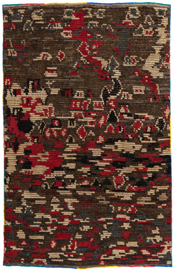 Detail image of 5' x 7' 9 Hand Knotted Moroccan Wool Rug