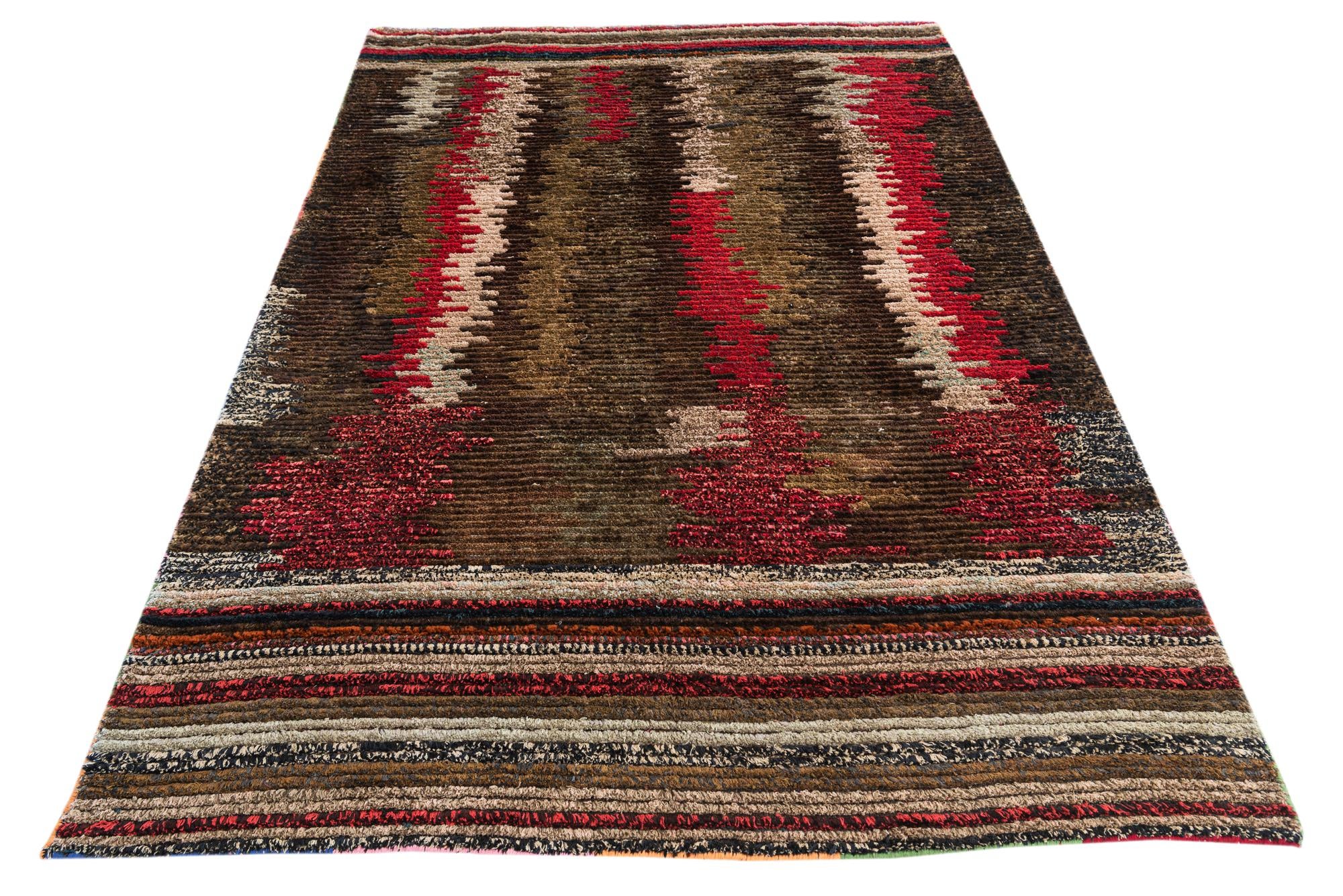 5' 3 x 7' 10 Hand Knotted Moroccan Wool Rug