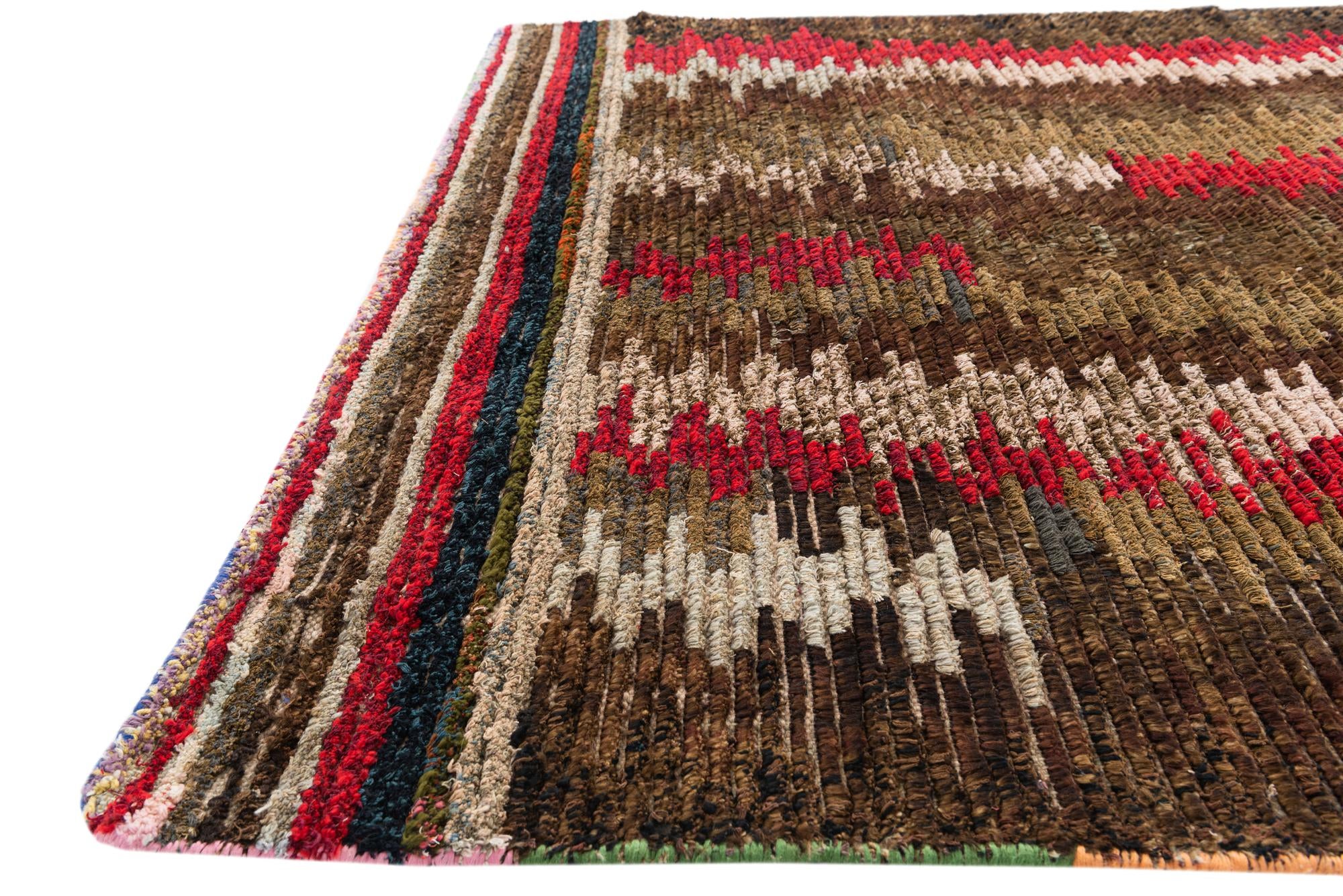 5' 3 x 7' 10 Hand Knotted Moroccan Wool Rug