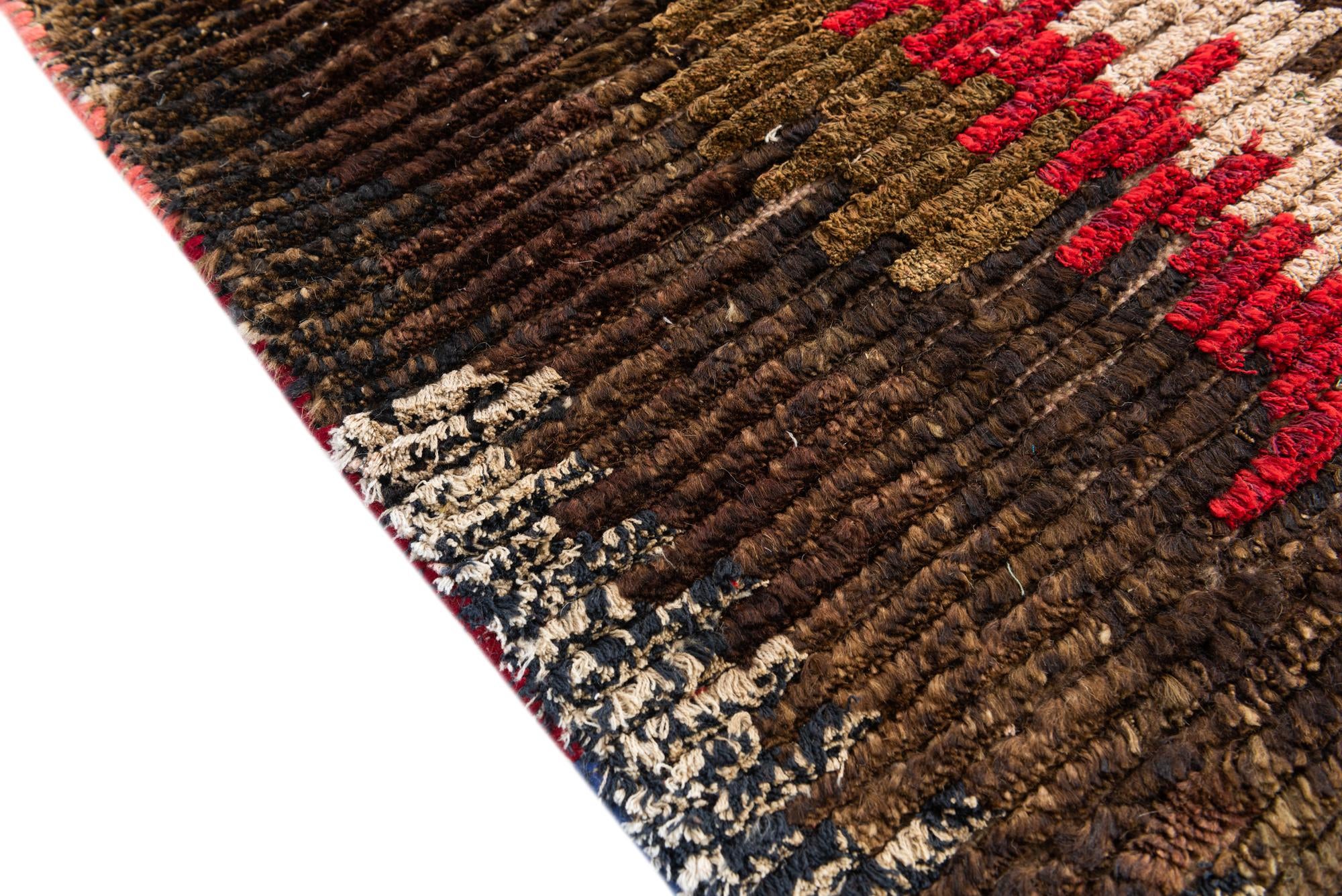 5' 3 x 7' 10 Hand Knotted Moroccan Wool Rug