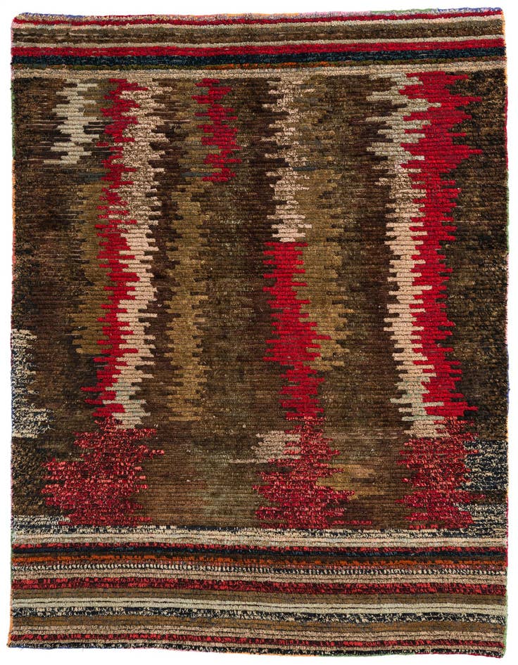 Detail image of 5' 3 x 7' 10 Hand Knotted Moroccan Wool Rug