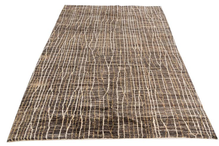 Detail image of 5' 9 x 7' 9 Hand Knotted Moroccan Wool Rug