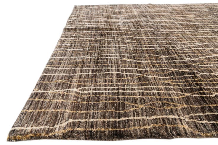 Detail image of 5' 9 x 7' 9 Hand Knotted Moroccan Wool Rug