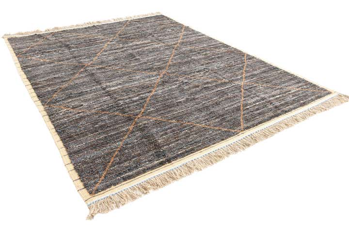 8' x 10' 7 Hand Knotted Moroccan Wool Rug