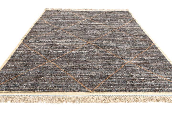 8' x 10' 7 Hand Knotted Moroccan Wool Rug