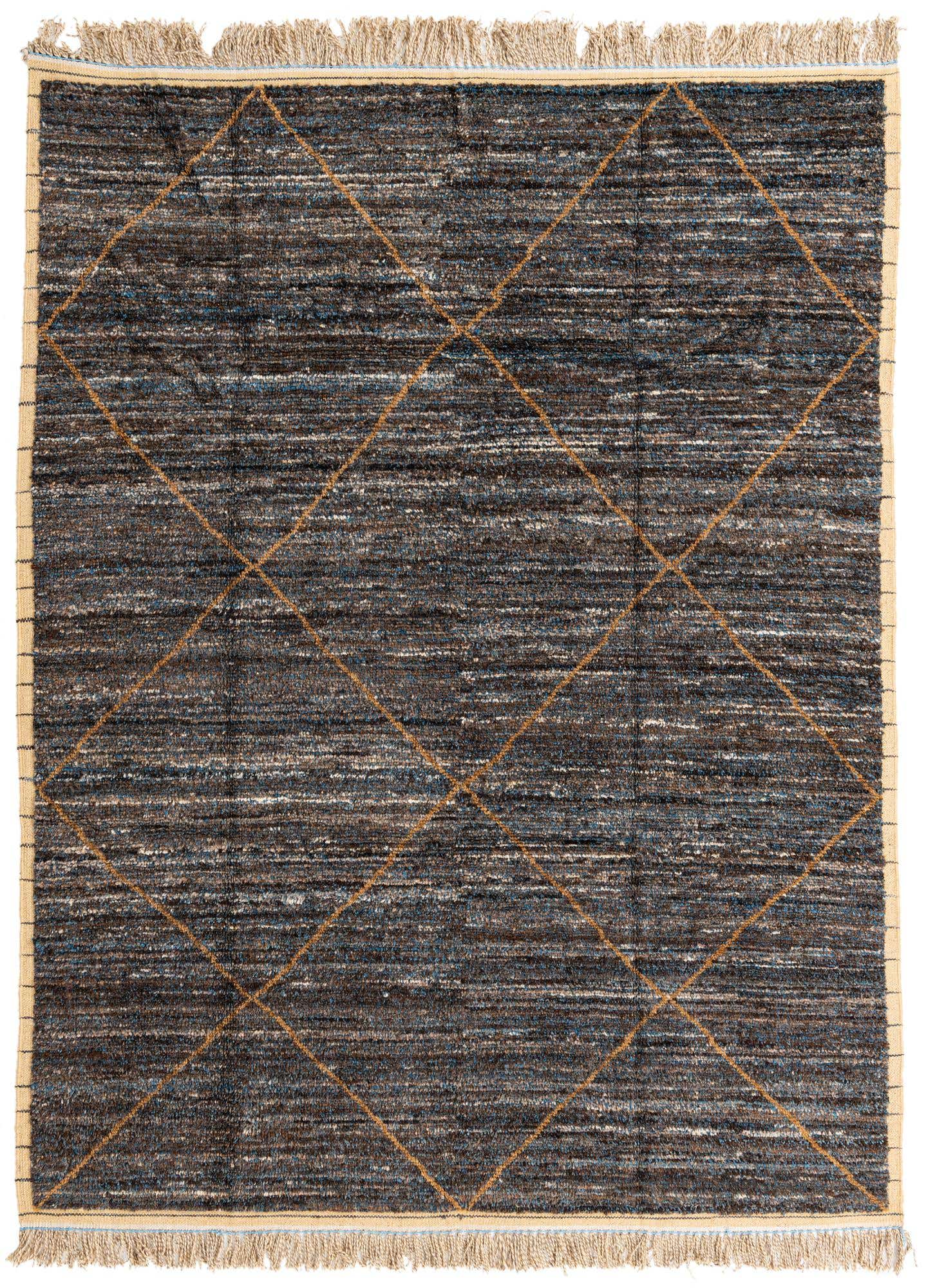 8' x 10' 7 Hand Knotted Moroccan Wool Rug