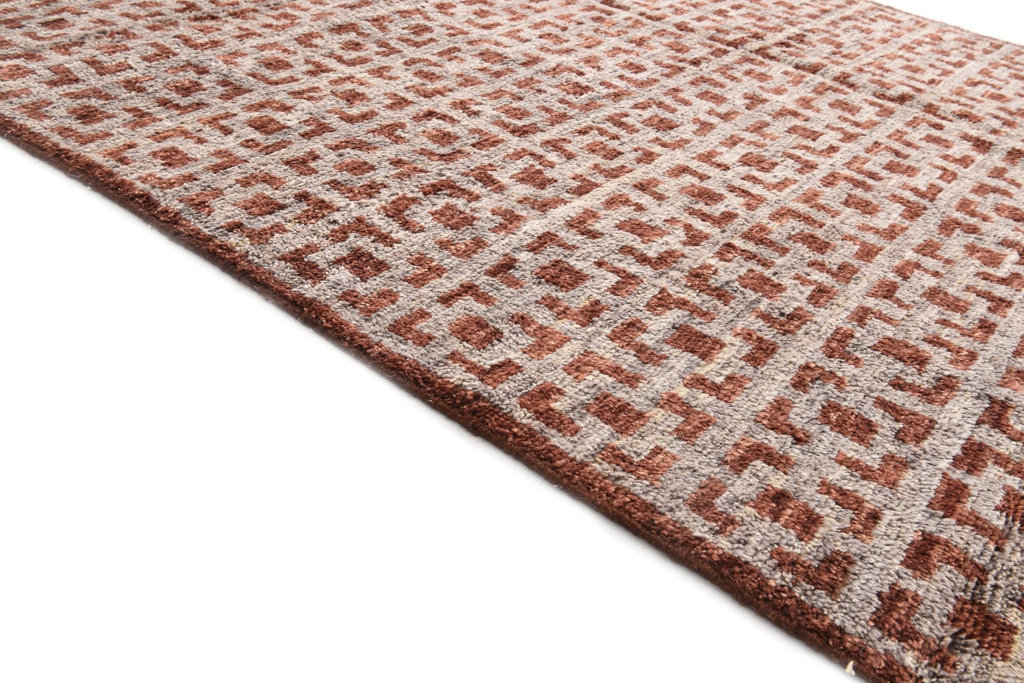 5' 8 x 8' 4 Hand Knotted Moroccan Wool Rug