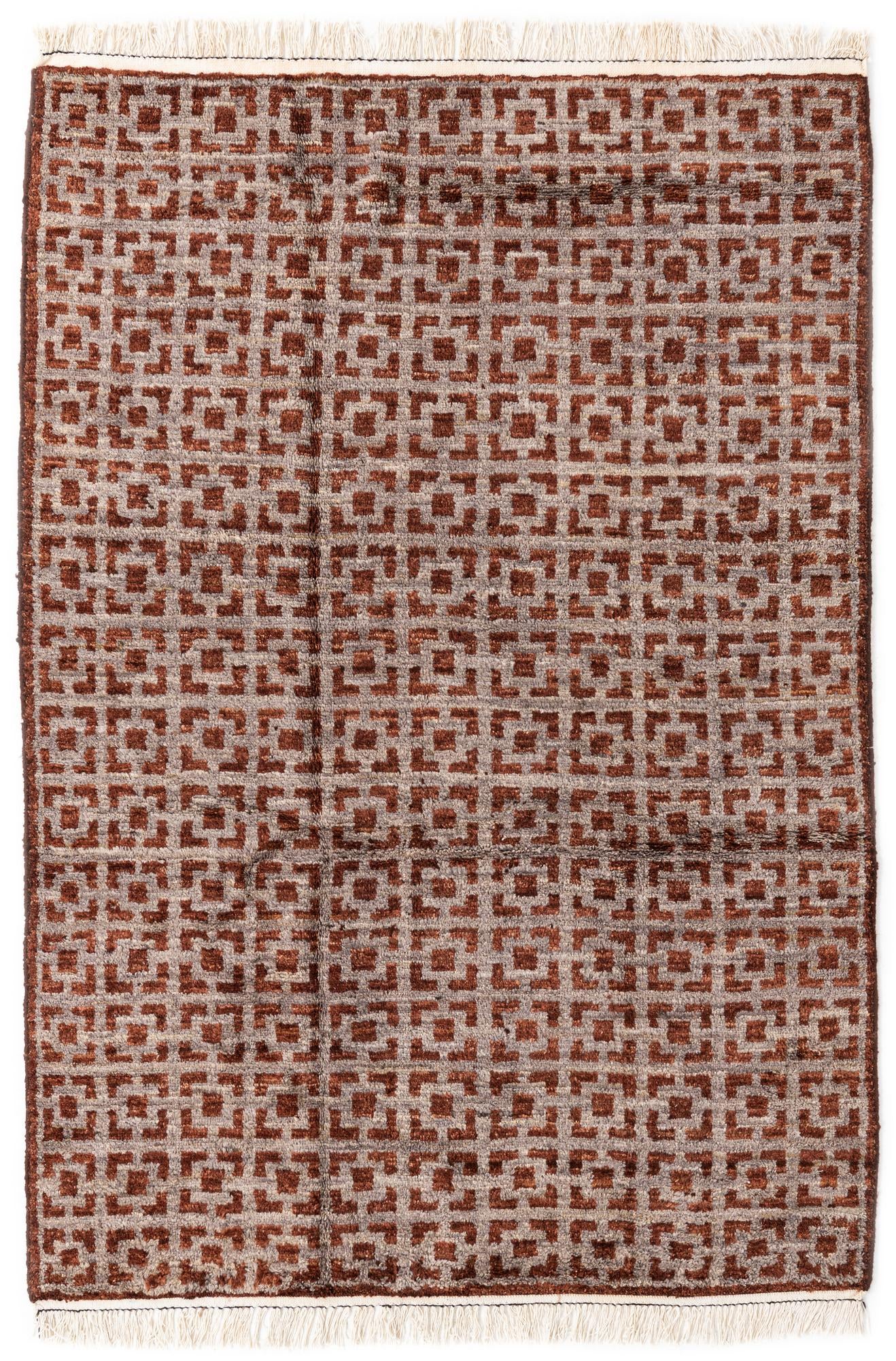 5' 8 x 8' 4 Hand Knotted Moroccan Wool Rug