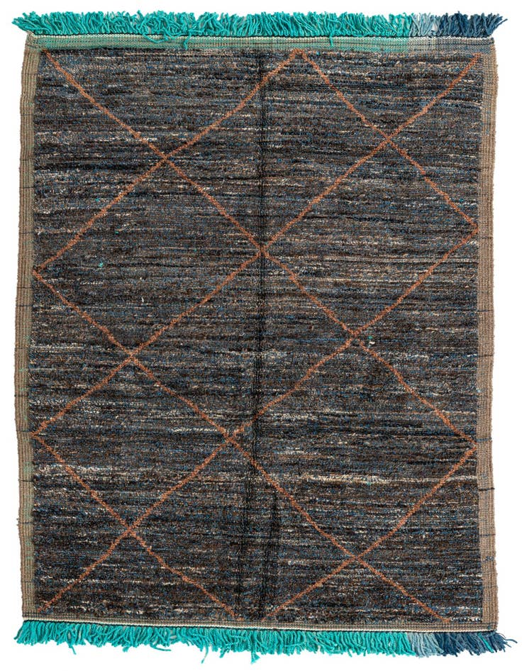 Detail image of 5' 3 x 8' 5 Hand Knotted Moroccan Wool Rug