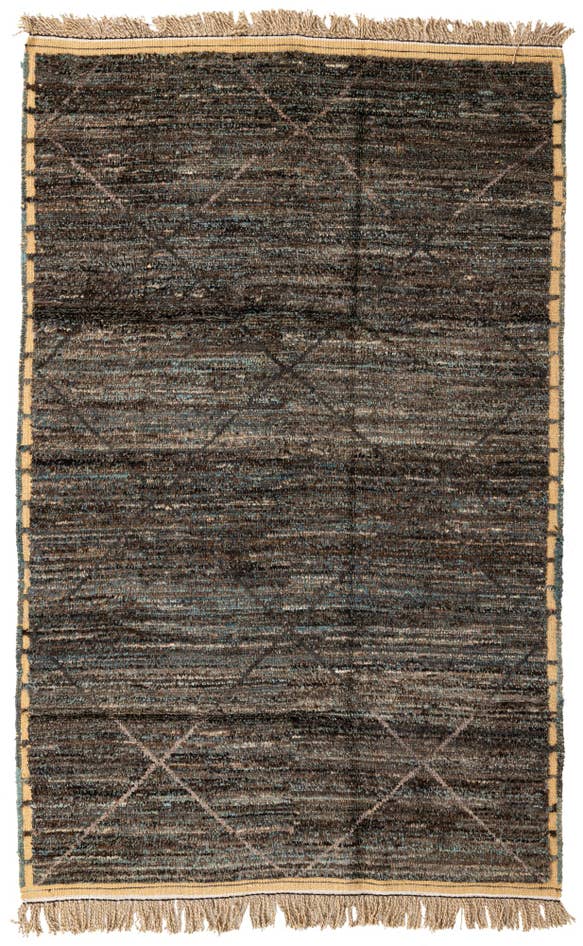 Detail image of 6' 1 x 9' 8 Hand Knotted Moroccan Wool Rug