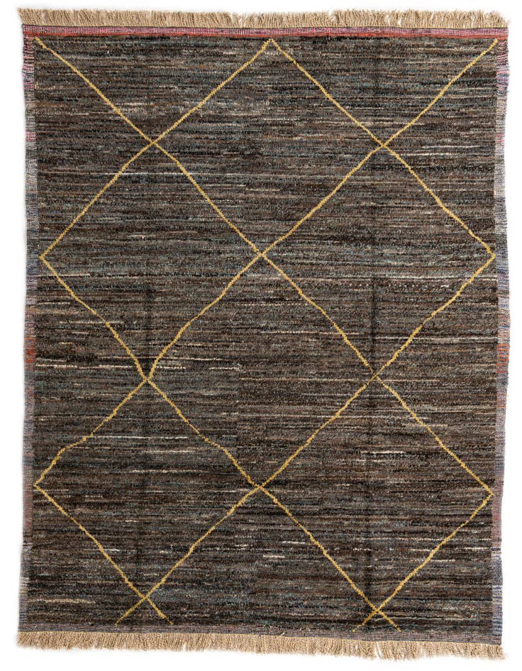 Detail image of 8' x 10' 7 Hand Knotted Moroccan Wool Rug