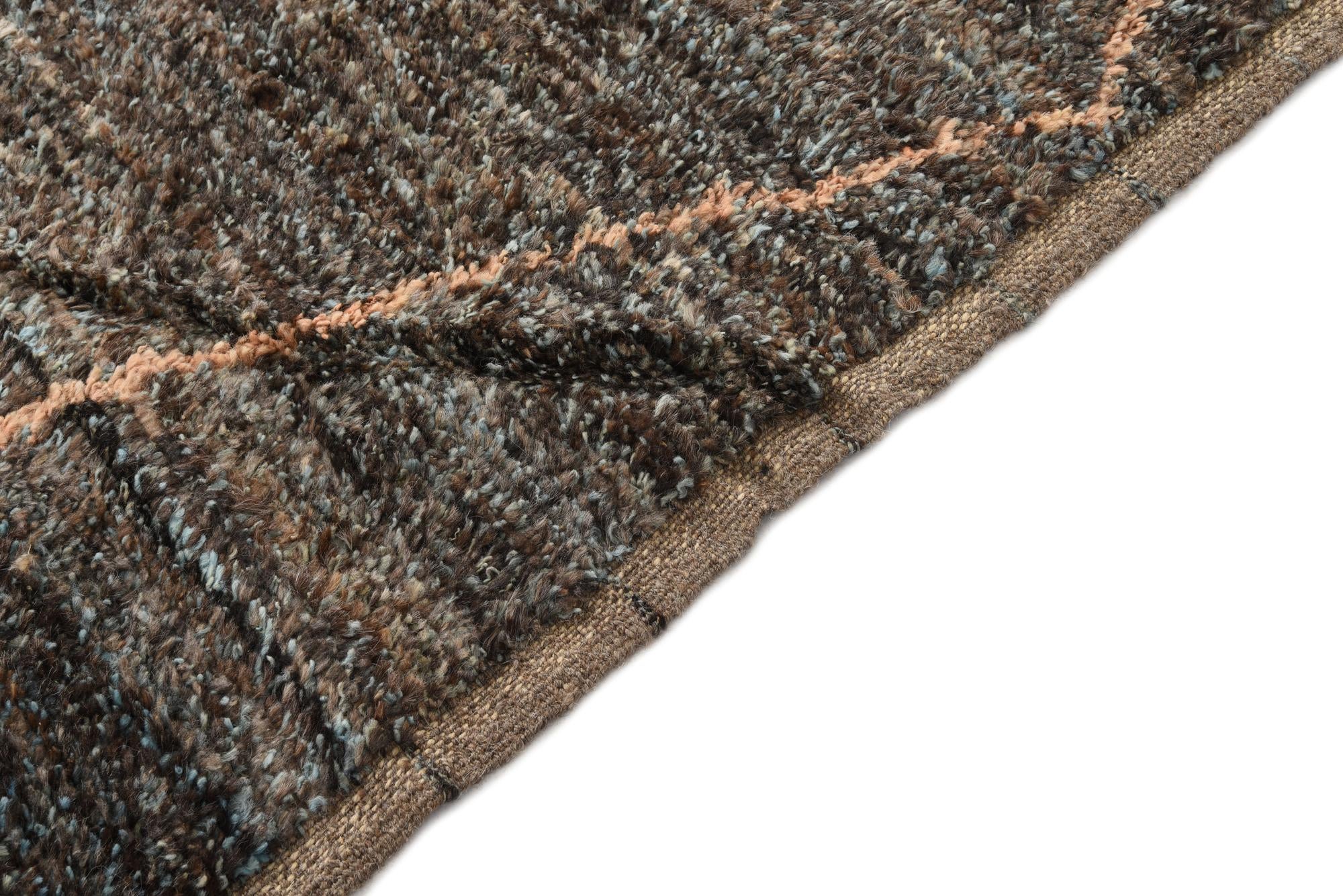 6' 1 x 9' 6 Hand Knotted Moroccan Wool Rug