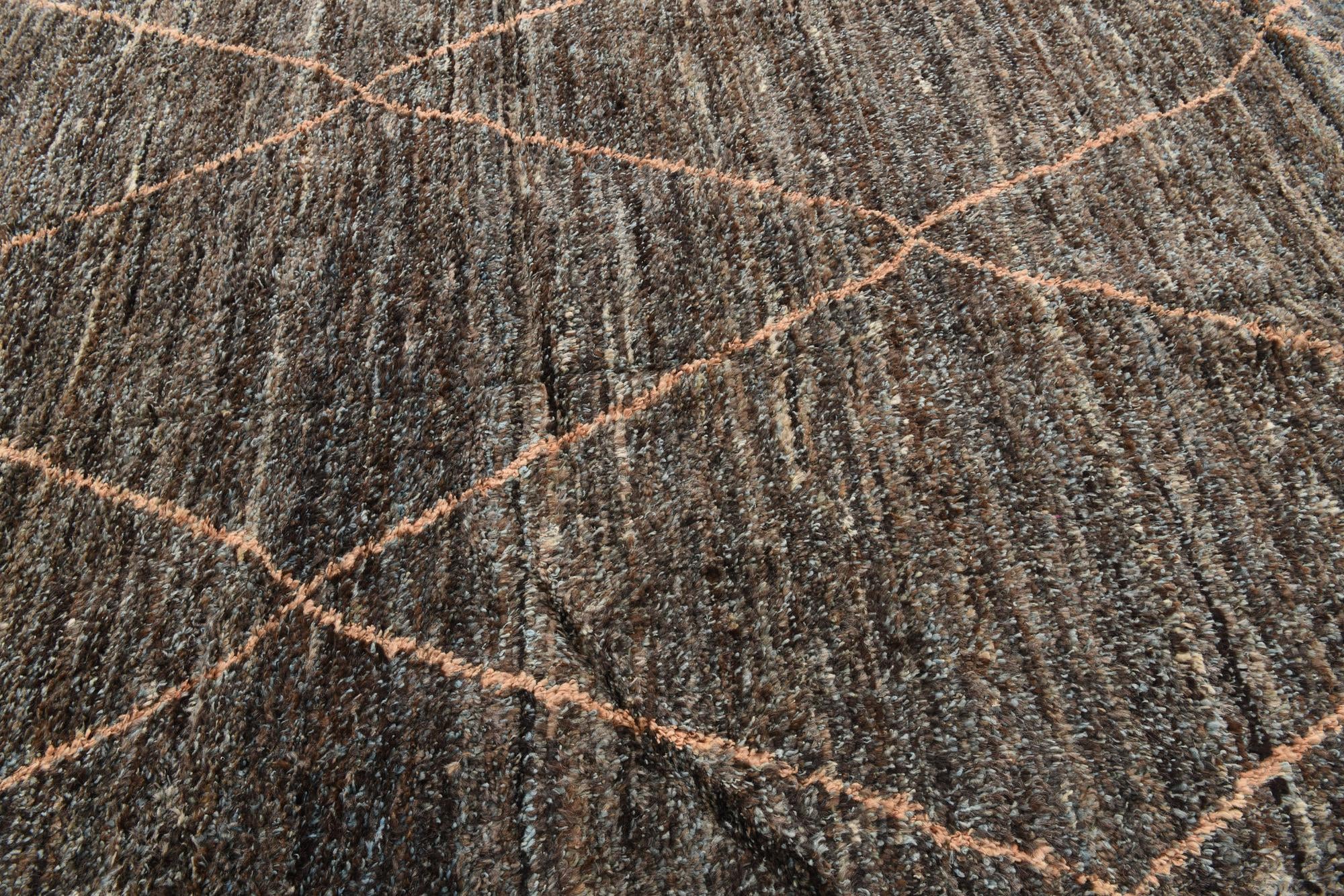 6' 1 x 9' 6 Hand Knotted Moroccan Wool Rug