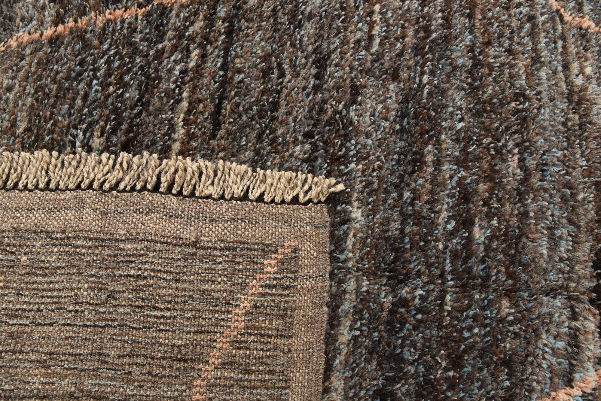 6' 1 x 9' 6 Hand Knotted Moroccan Wool Rug