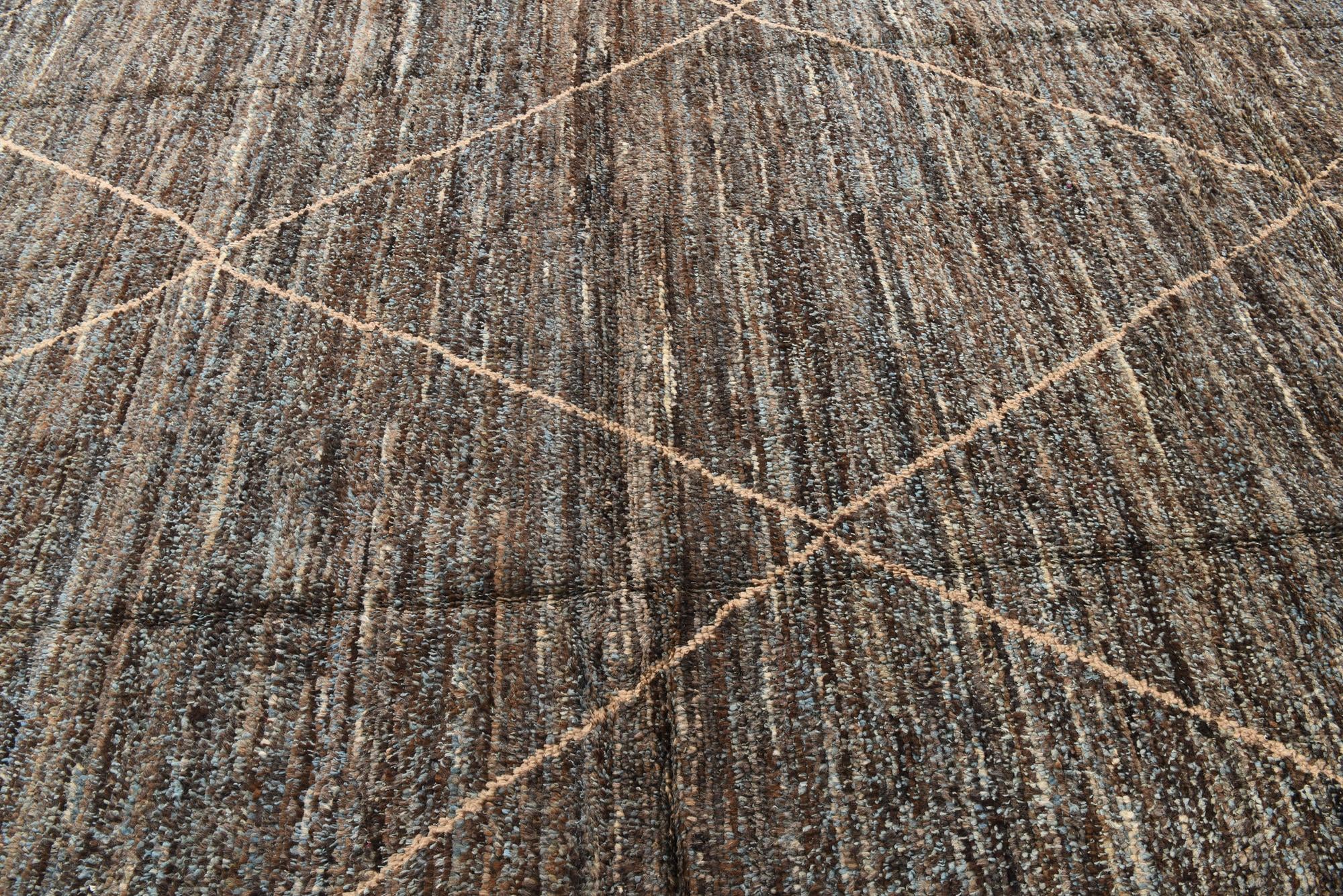 8' 10 x 12' 8 Hand Knotted Moroccan Wool Rug