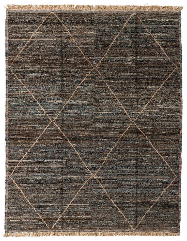 Detail image of 8' 10 x 12' 8 Hand Knotted Moroccan Wool Rug