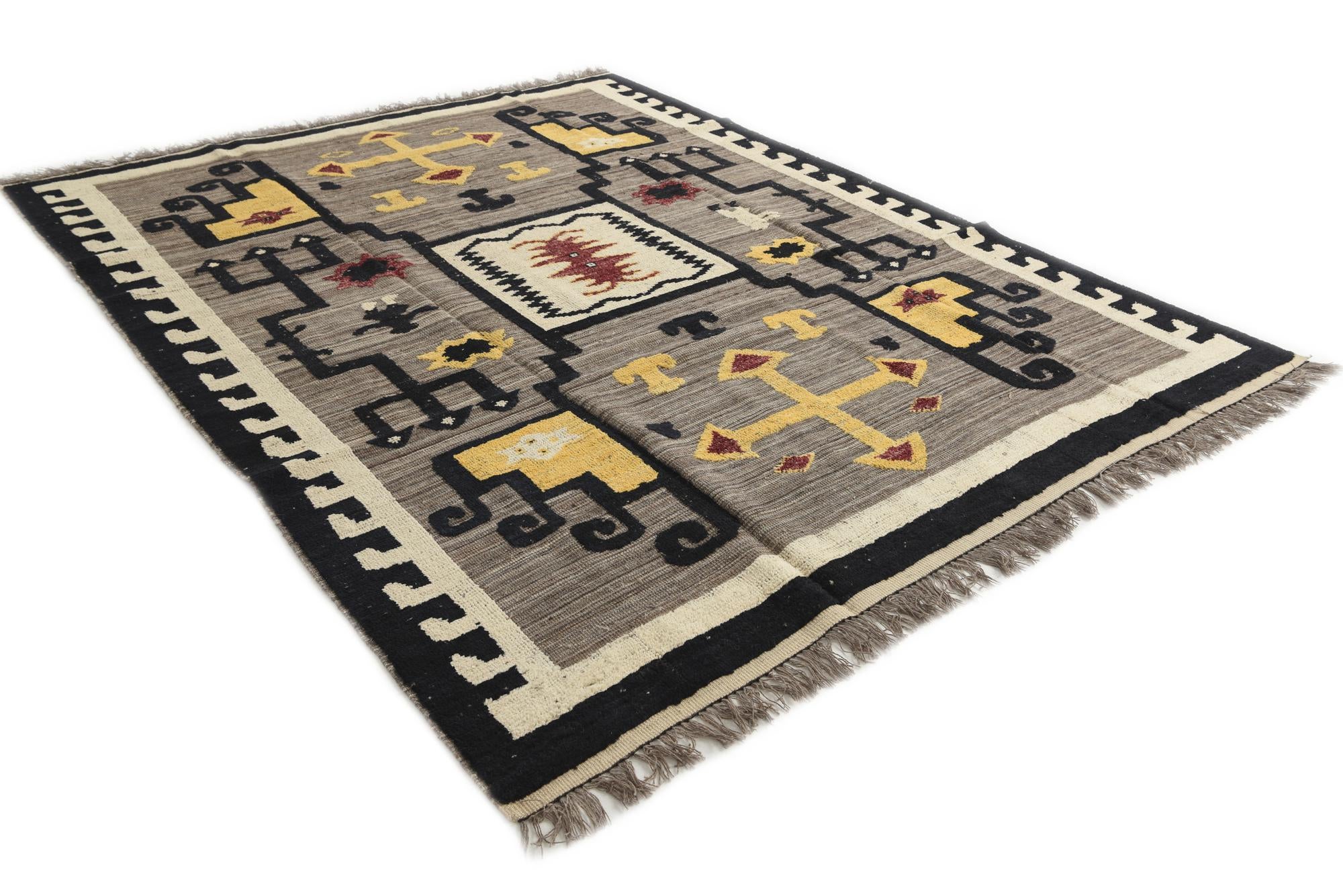 8' x 10' 2 Hand Knotted Moroccan Wool Rug