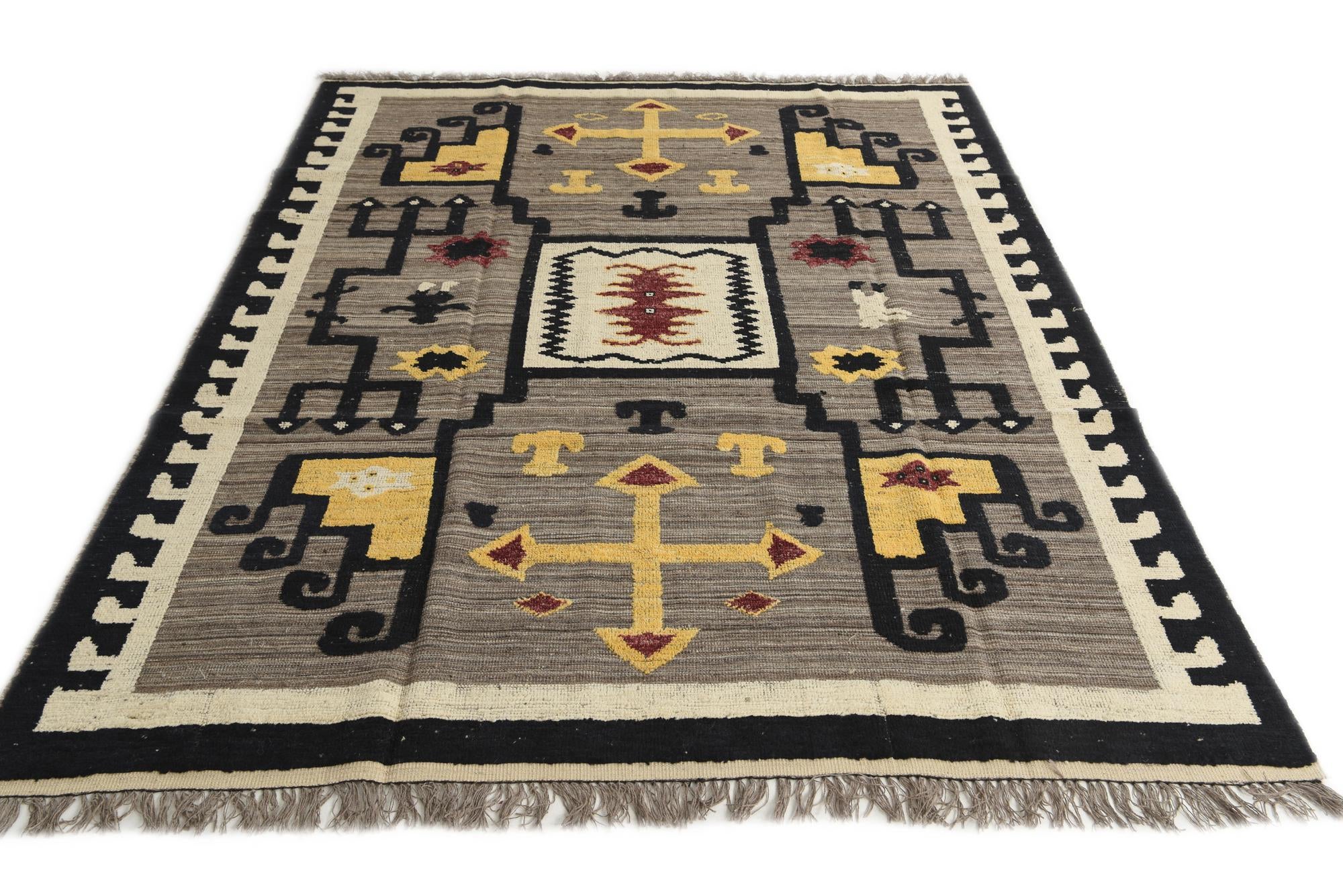 8' x 10' 2 Hand Knotted Moroccan Wool Rug