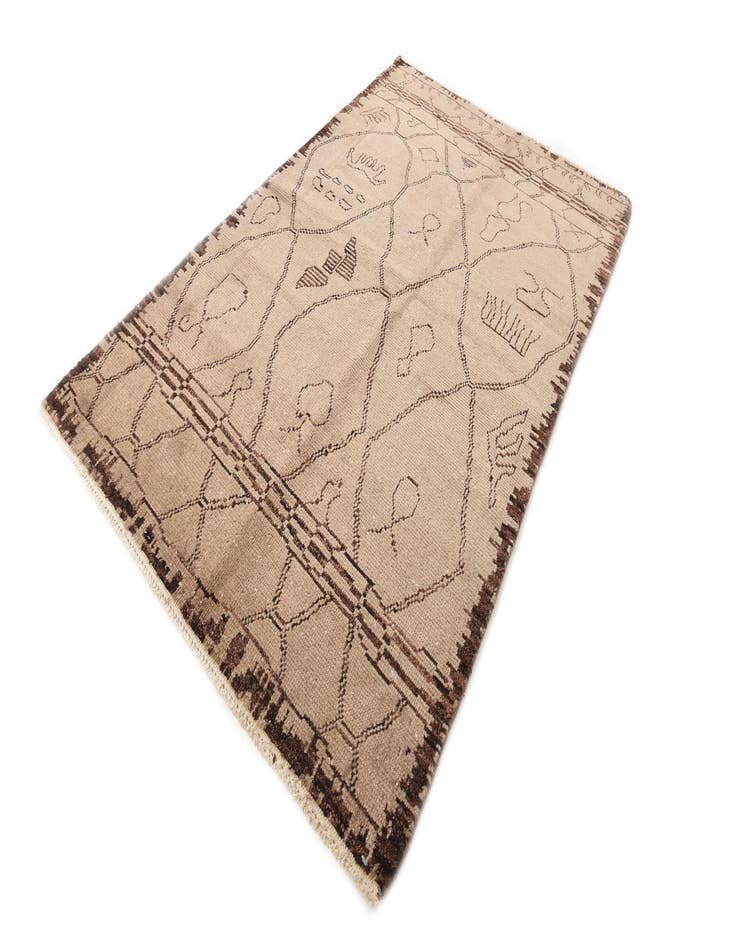 Detail image of 5' x 8' Hand Knotted Moroccan Wool Rug