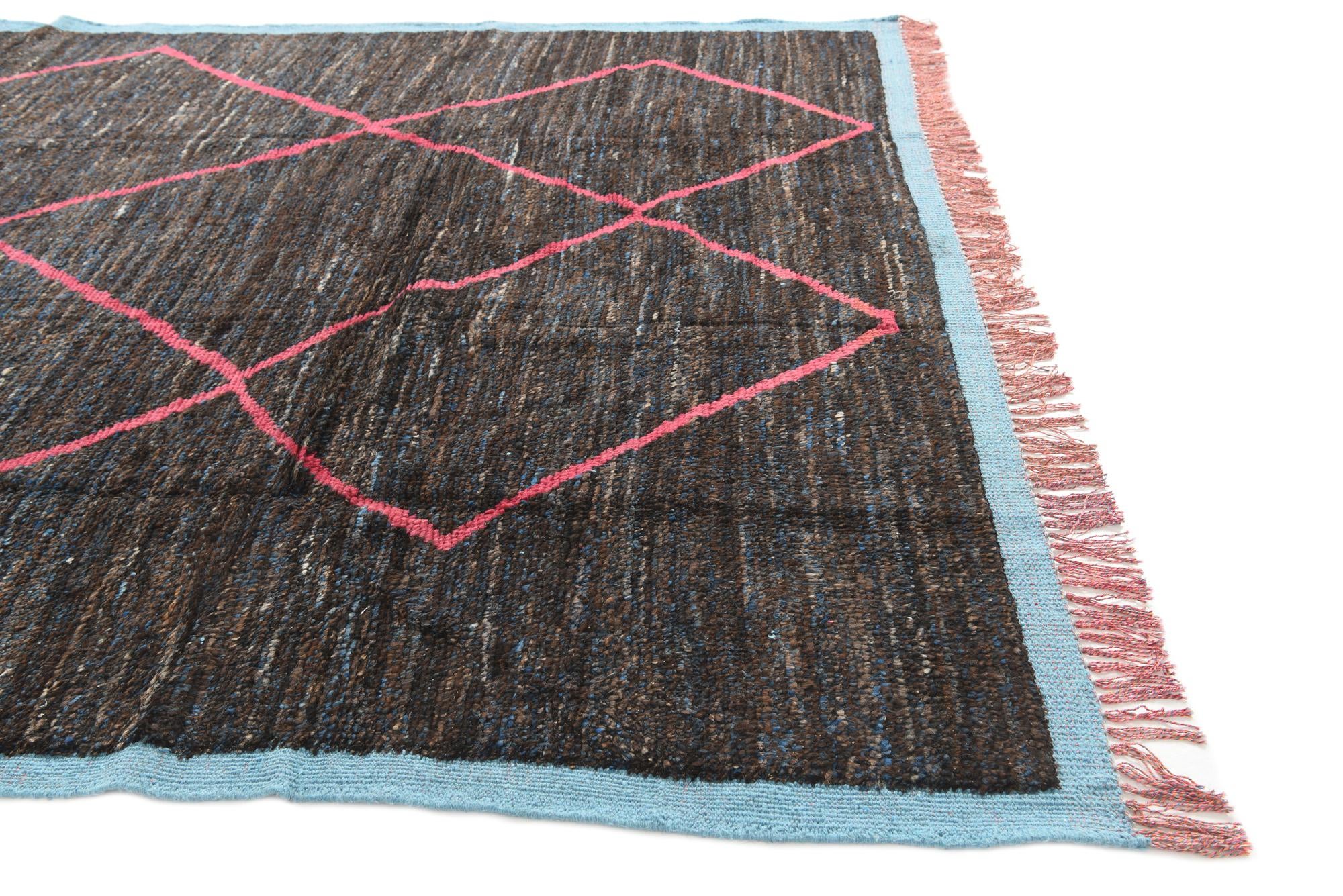 7' 8 x 10' 4 Hand Knotted Moroccan Wool Rug