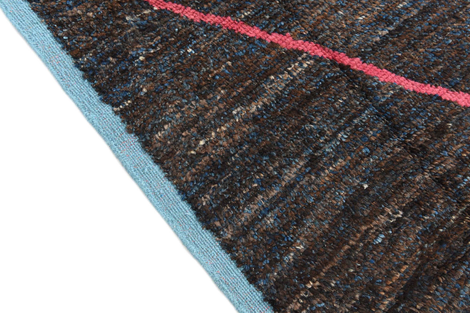 7' 8 x 10' 4 Hand Knotted Moroccan Wool Rug