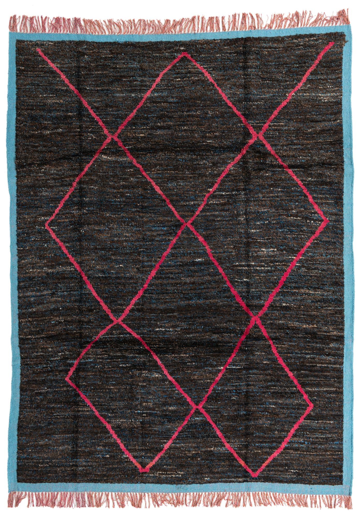 7' 8 x 10' 4 Hand Knotted Moroccan Wool Rug