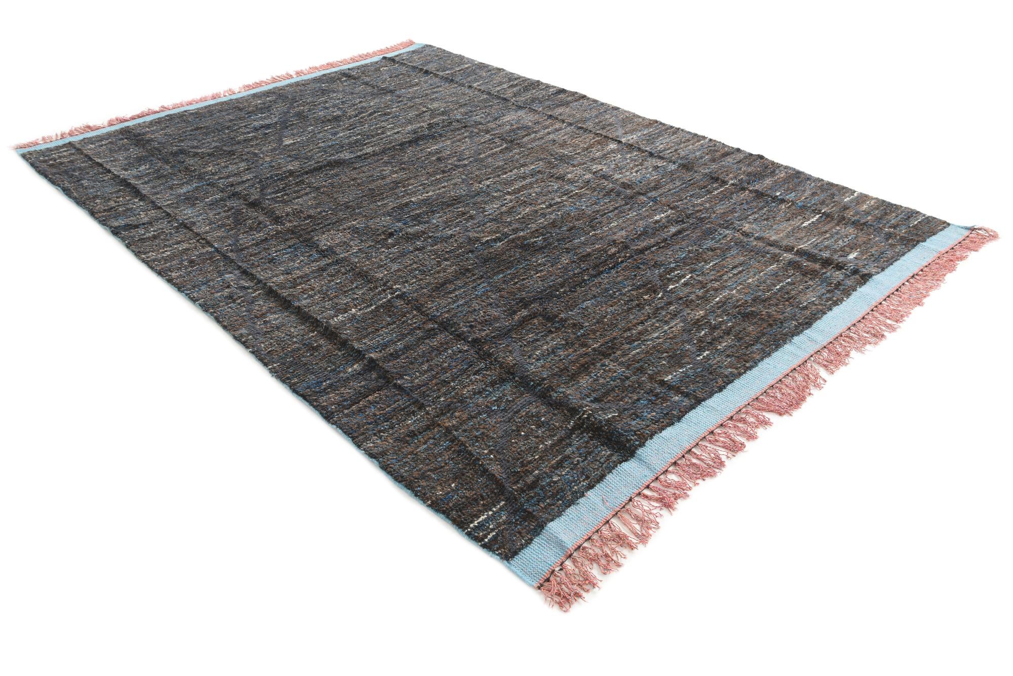 7' 7 x 10' 3 Hand Knotted Moroccan Wool Rug