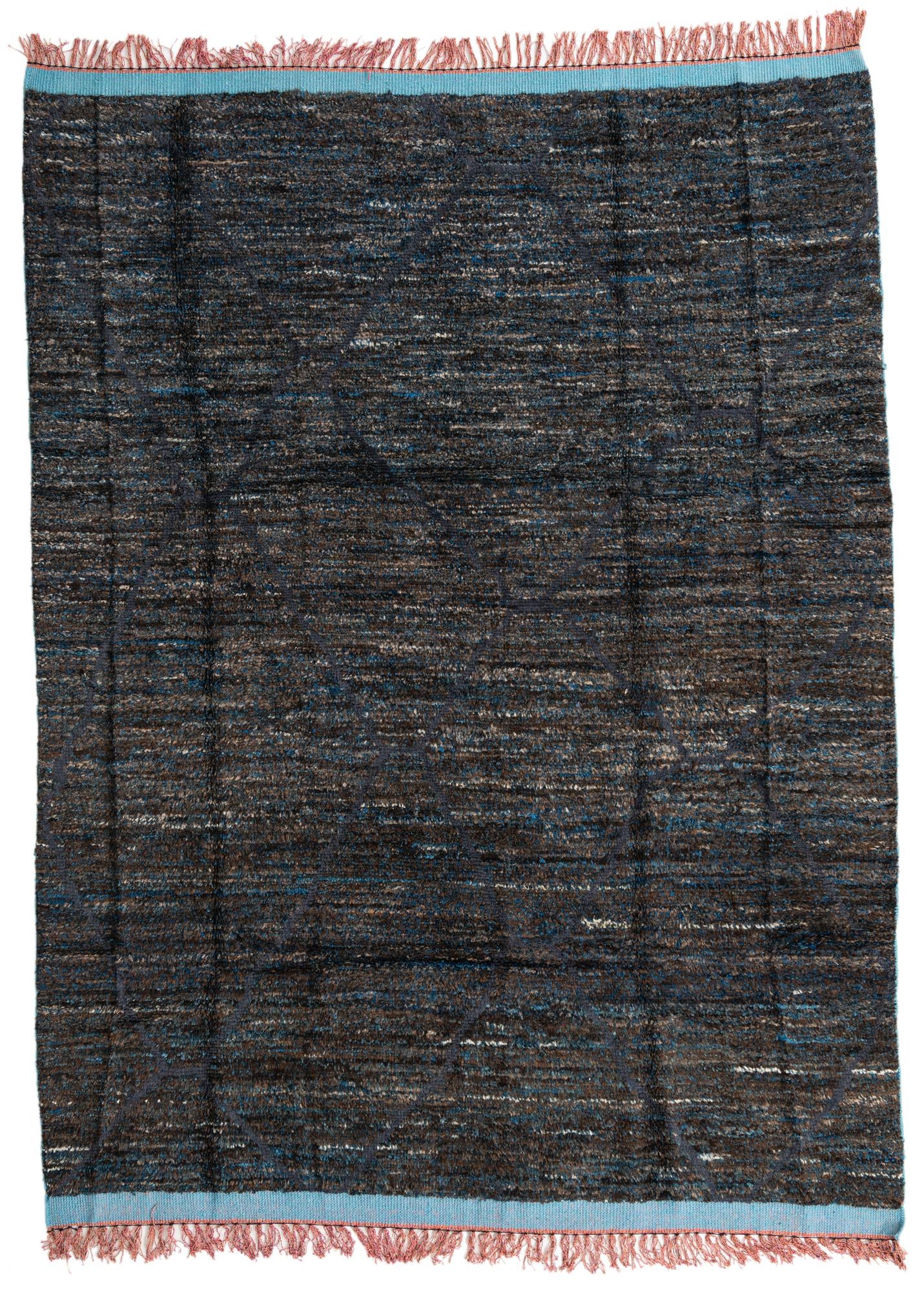 7' 7 x 10' 3 Hand Knotted Moroccan Wool Rug
