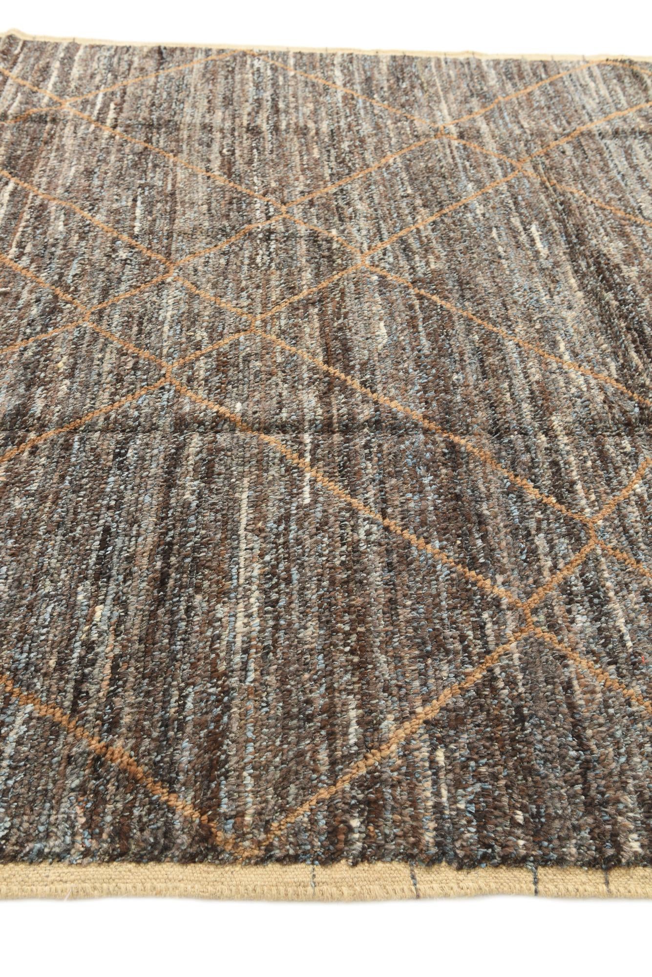 8' 1 x 10' 3 Hand Knotted Moroccan Wool Rug